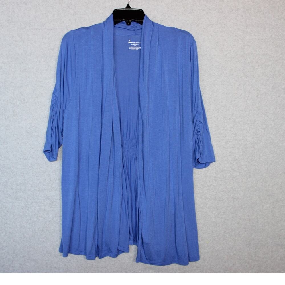 Lane‎ Bryant Cardigan Blue Open Front Lightweight 3/4 Sleeve Size 14/16 NWT